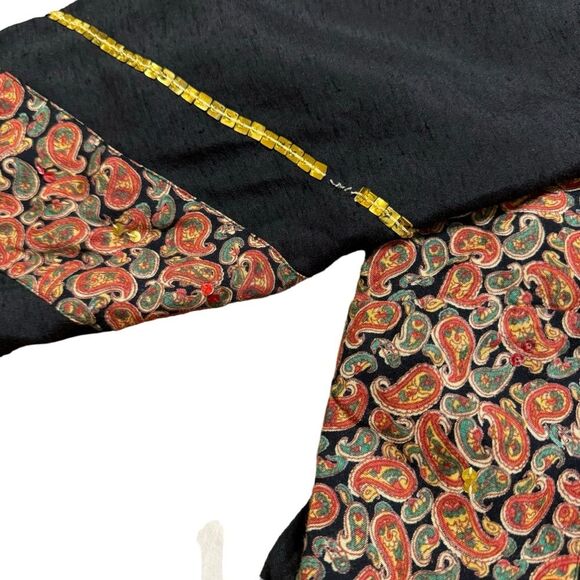 Choices Women's Jacket Shacket Sequined Embellished Asian Appliques Size 1X - Picture 10 of 10